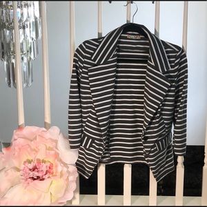 Grey and white blazer